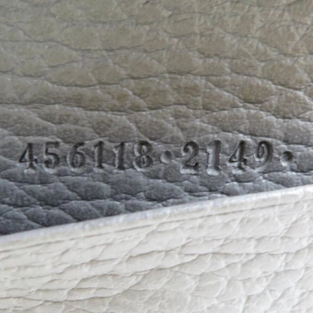 Auth GUCCI GG Marmont Key Case Gray/Gold Leather - Picture 8 of 8